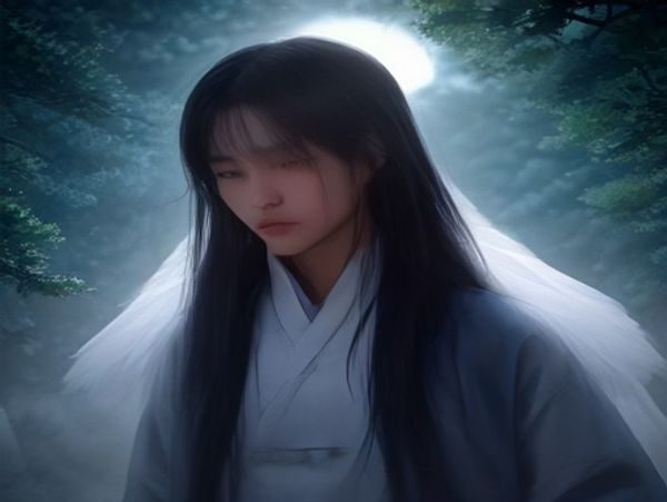 厚涂风格二次元涩图，雨中撑伞的魔法师，光影层次丰富质感厚重
